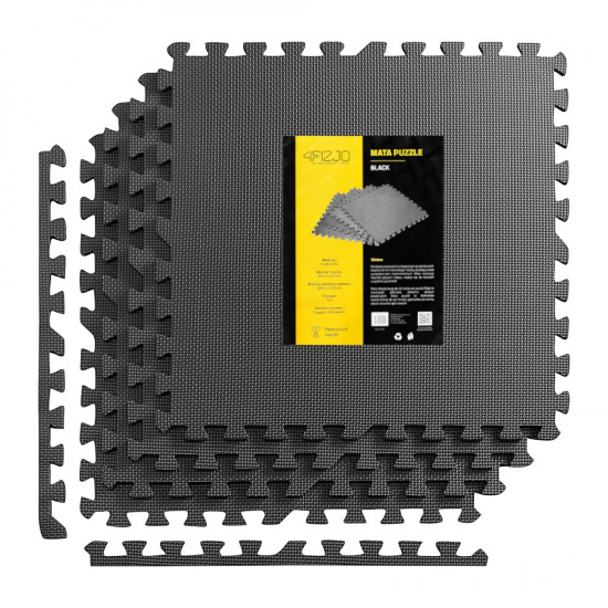 Купить  4FIZJO Mat Puzzle EVA 120 x 120 x 1 cм Black в Киеве - фото №1